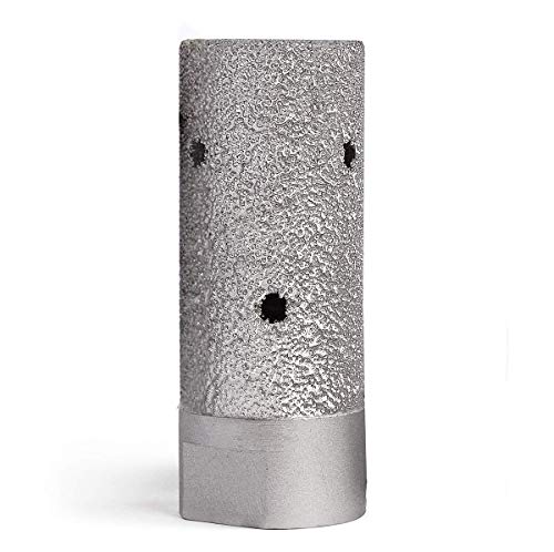 1" Diamond Drum Wheel Vacuum Brazed Grinding Sanding Wheel with 5/8-11 Thread for Stone Concrete Granite Marble Sink Basin Hole Edge